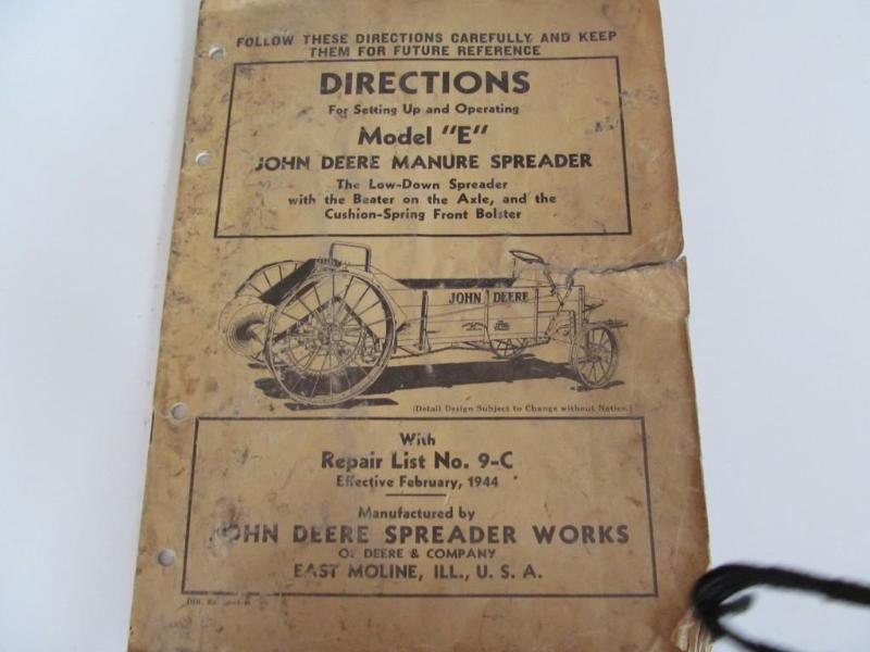 lot 34 image: John Deere Model &quotE" manu...