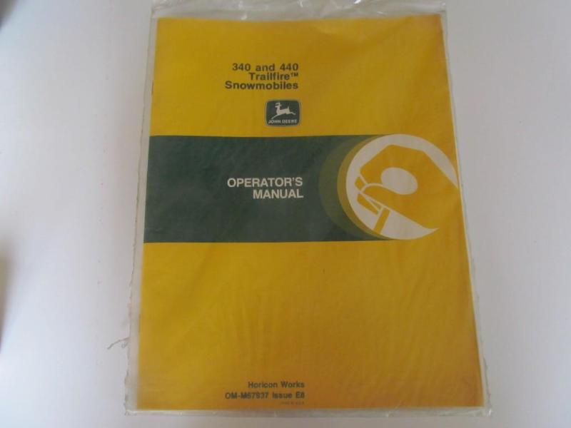 lot 41 image: John Deere Snowmobile Manual....