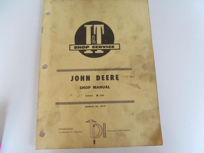 lot 44 image: J.D. shop manual....