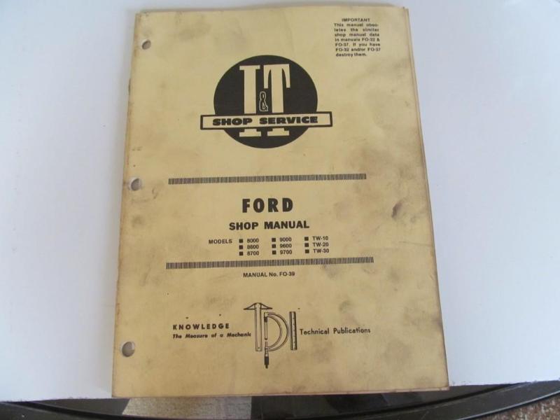 lot 49 image: Ford Shop manual...