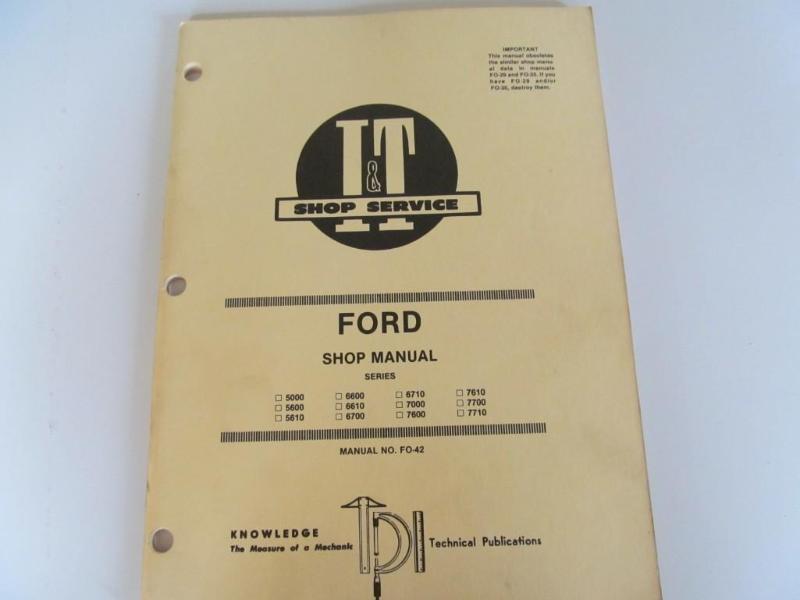 lot 50 image: Ford Shop manual....