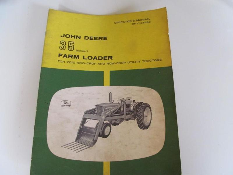 lot 52 image: John Deere operating manual....