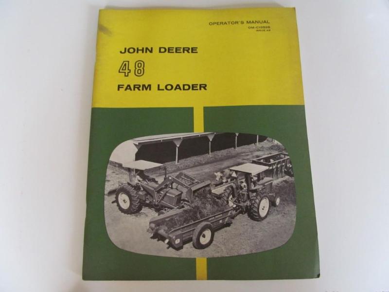 lot 53 image: John Deere operating manual....