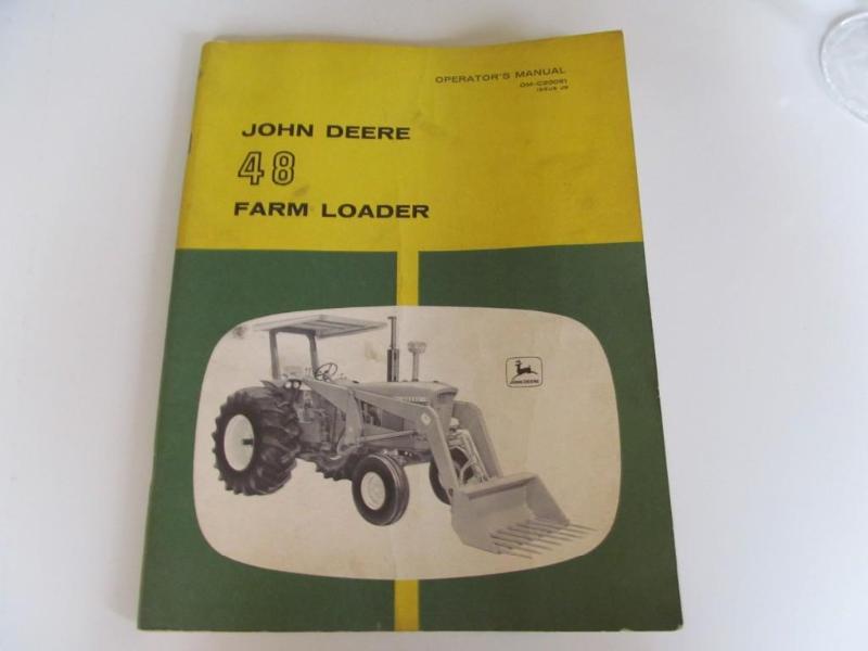 lot 54 image: John Deere operating manual....