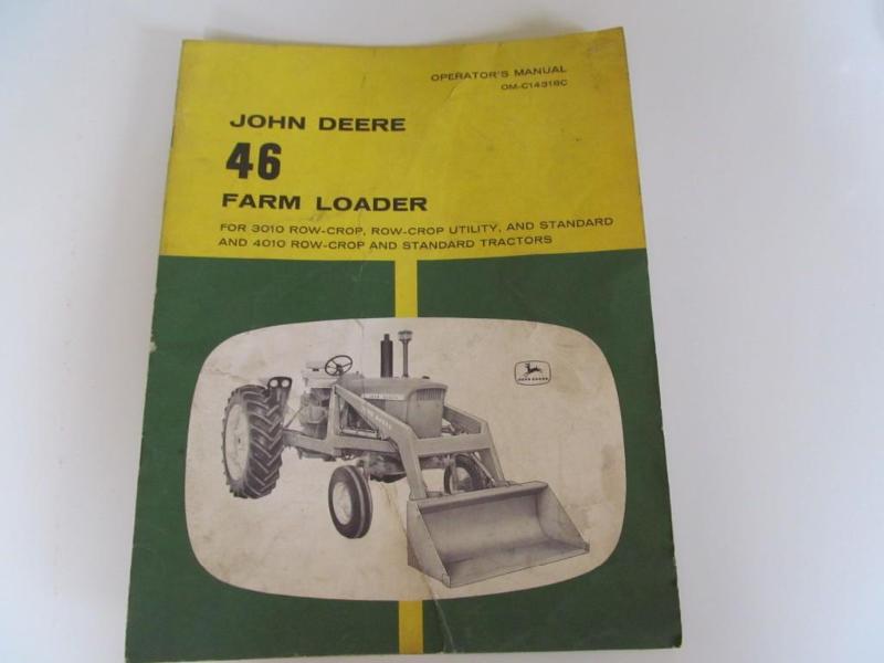 lot 55 image: John Deere operating manual....