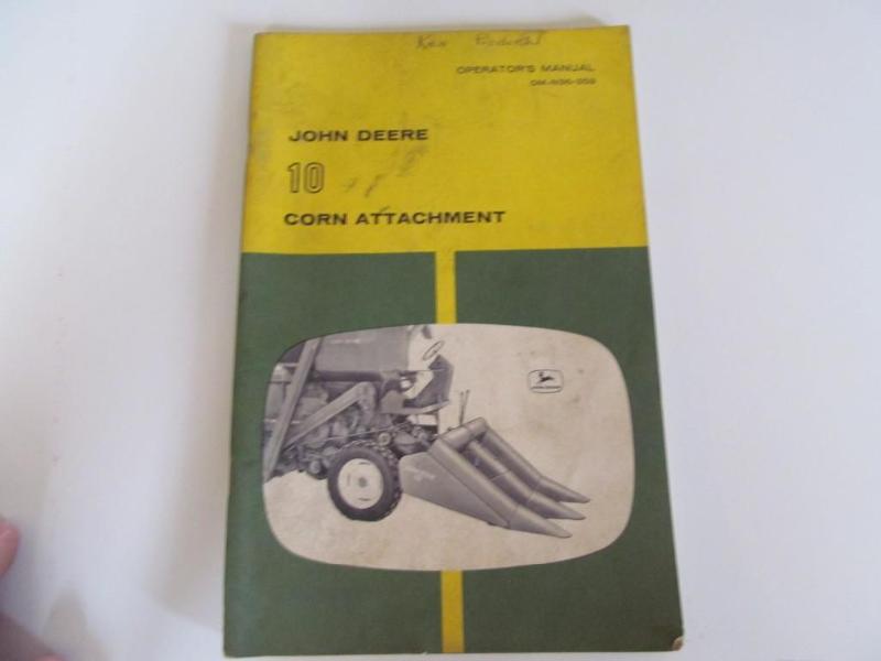 lot 57 image: John Deere operating manual....