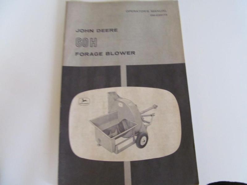 lot 58 image: John Deere operating manual....