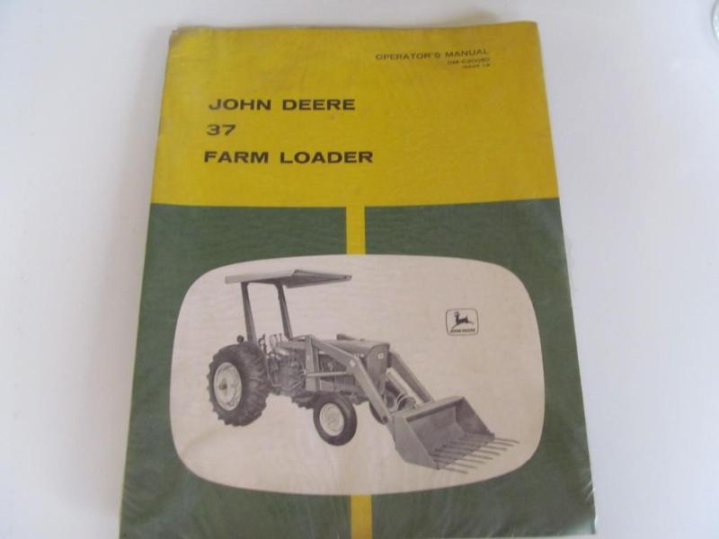 lot 60 image: John Deere operating manual....