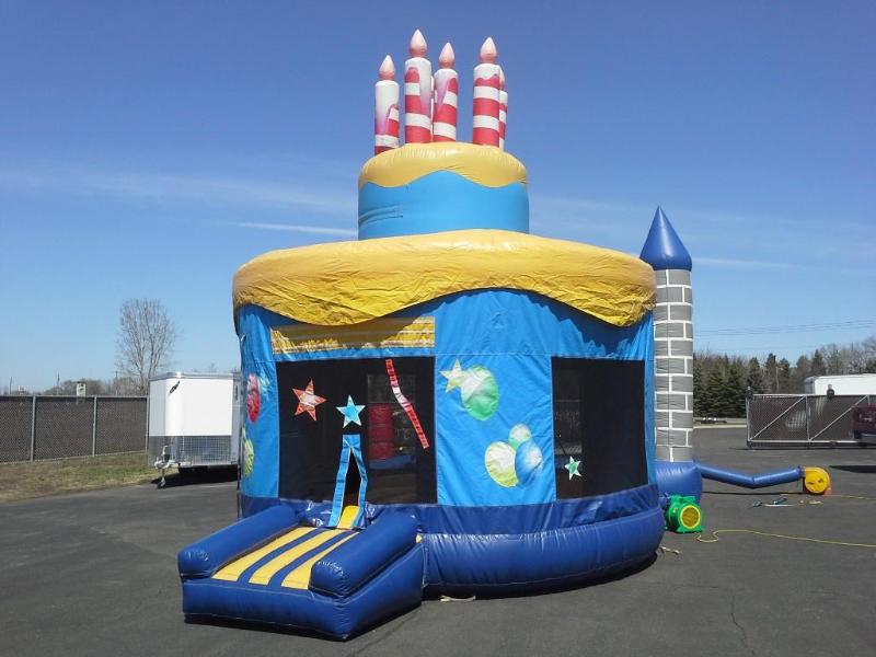 lot 37 image: Birthday Cake moonwalk,