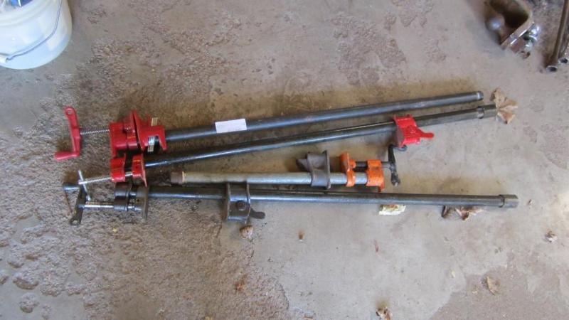 lot 122 image: pipe clamps...