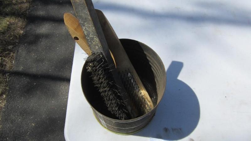 lot 140 image: wire brushes...