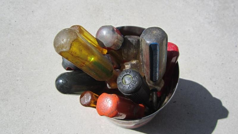 lot 156 image: flat headed screwdrivers...
