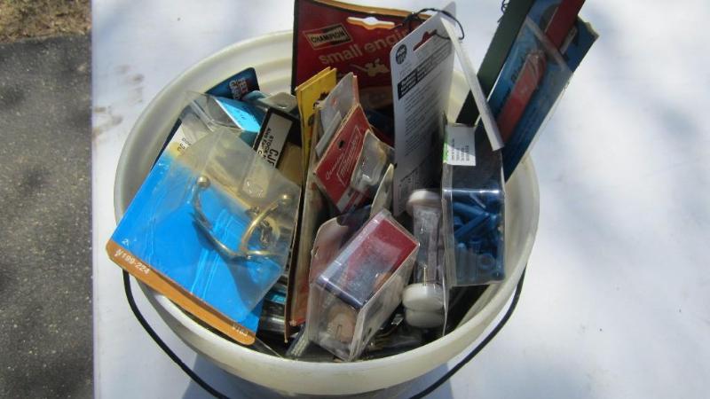 lot 161 image: can of misc parts...