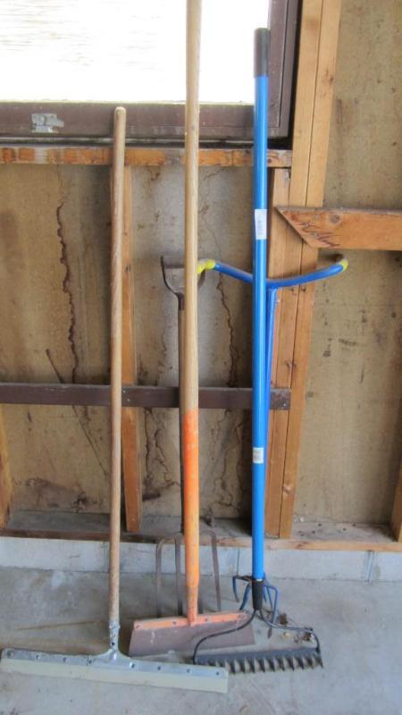 lot 172 image: rake, squegee, scraper, hay fork...