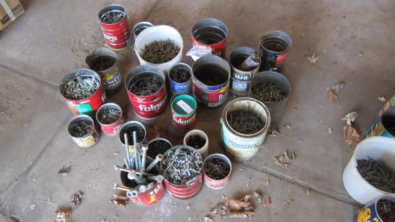 lot 177 image: cans of nails...