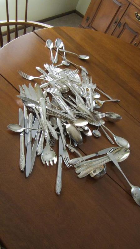 lot 241 image: silverware...
