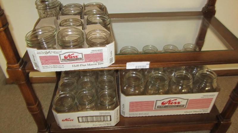 lot 244 image: canning jars...