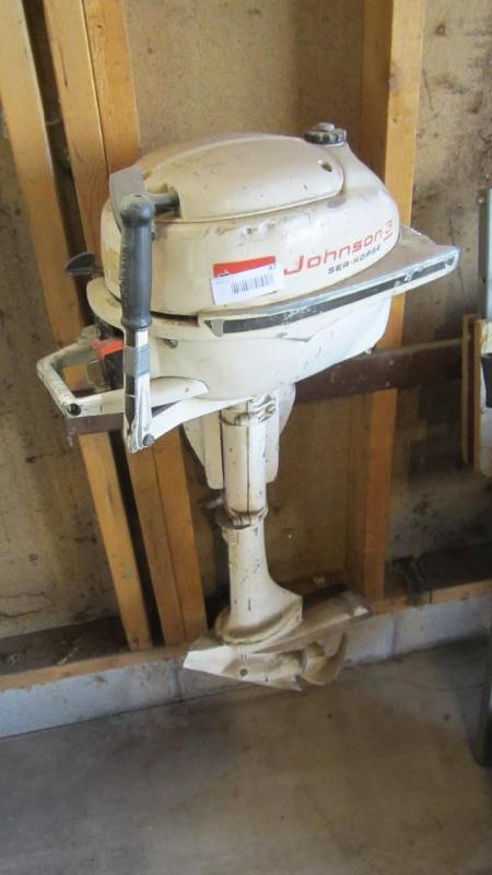 lot 87 image: Johnson 3 hp motor...