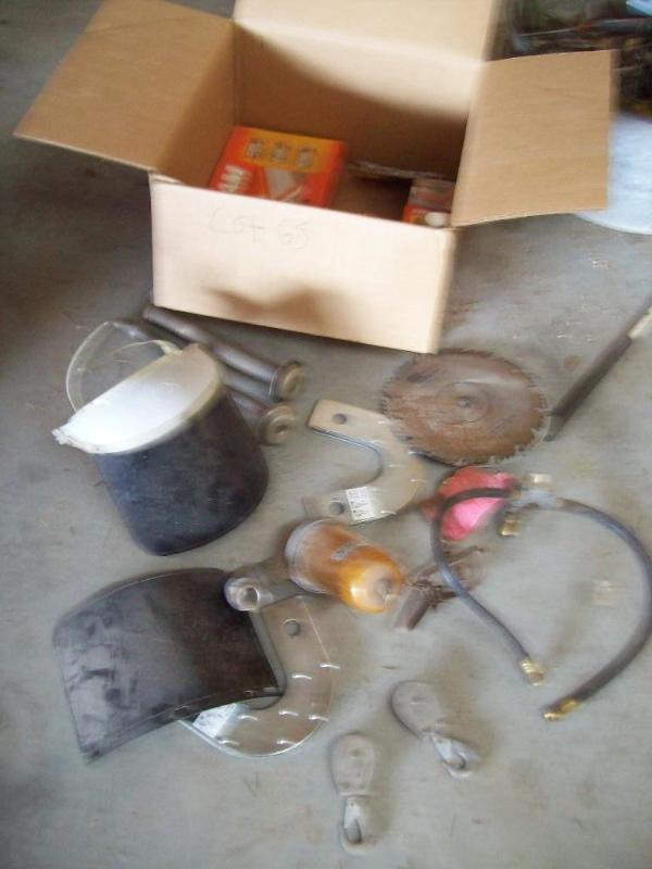 Box of misc items -air filter -circ...