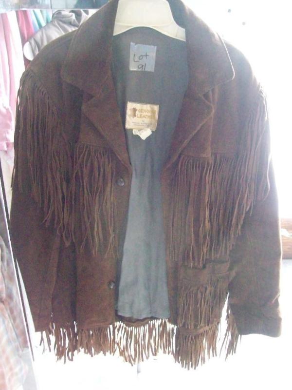 Leather Fringe Coat Size 40 Used...