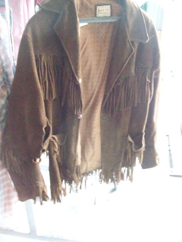 Brown Fringe Coat -Size 40 -Used -T...