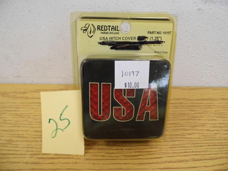 lot 25 image: Red Tail USA Hitch Cover 1.25"...