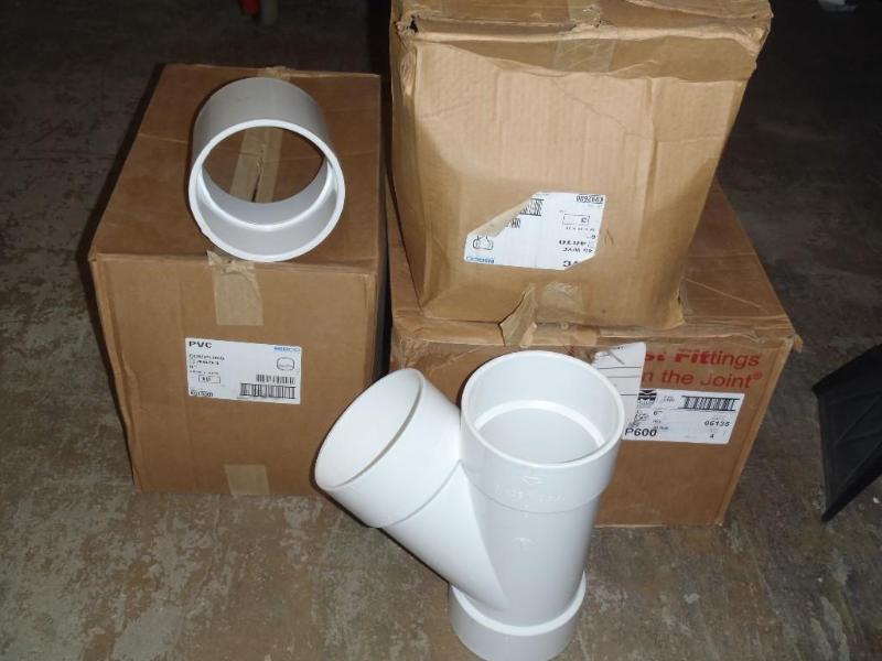 lot 110 image: 6" PVC Wyes and Couplings &nbs...