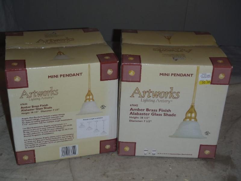 lot 25 image: Artworks 67642 Amber Brass Finish A...
