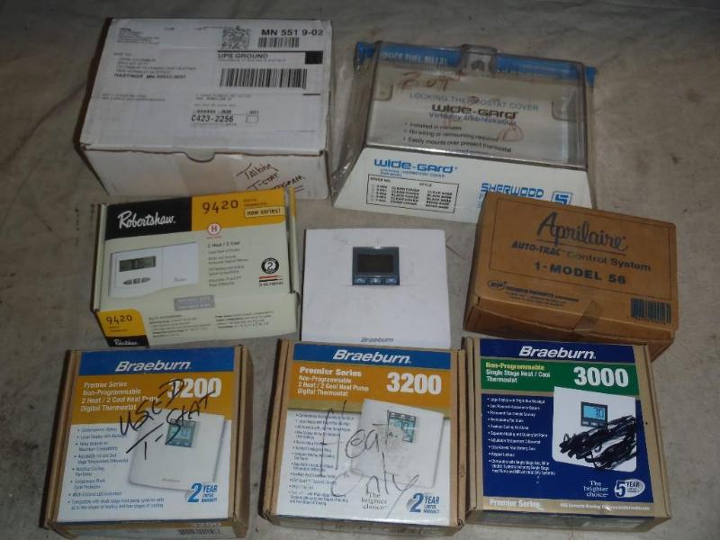 lot 252 image: Assortment of Thermostats.  ...