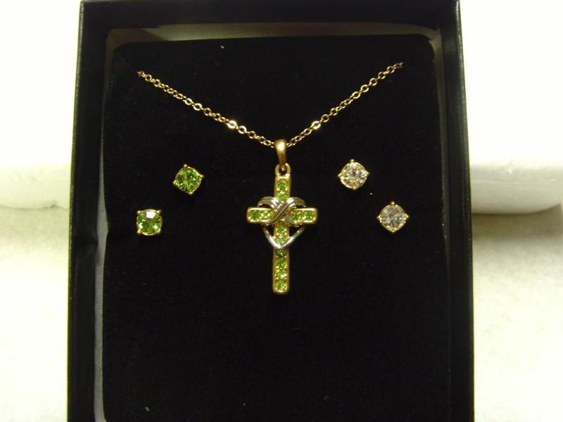 Cross Necklace and Earring Set