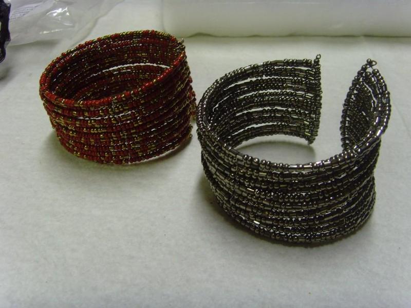 2 Piece Beaded Bangle Bracelets Set