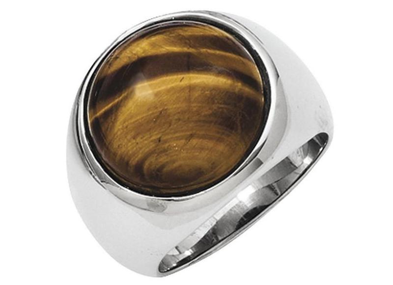 lot 41 image: Chisel Tigers Eye Ring Size 10