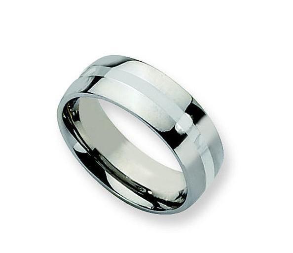 lot 43 image: Chisel Steel and Silver Ring Size12