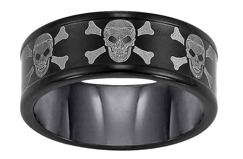 lot 45 image: Skull & Cross Bone Band Size 10