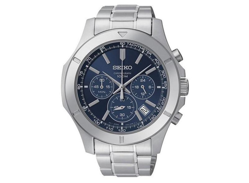 lot 8 image: Seiko Blue Black Dial Sport Watch
