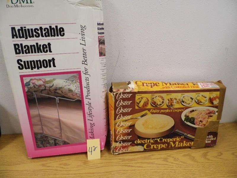 lot 42 image: Adjustable Blanket Support & Crepe Maker
