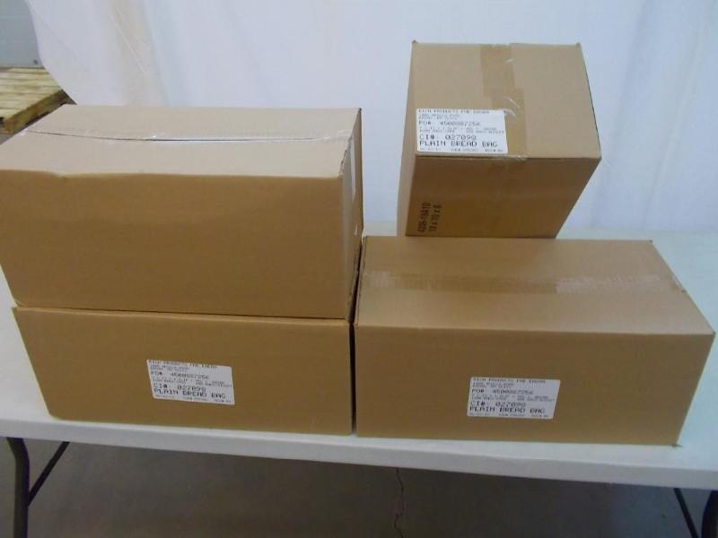 4 boxes of plain bread bags with wi...