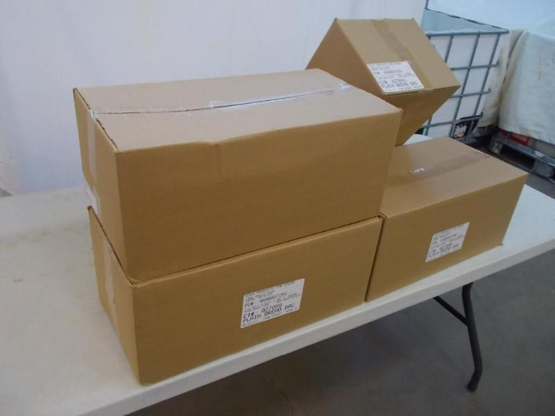 4 boxes of plain bread bags with wi...