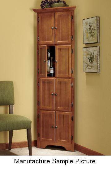 NEW Eight Door Oak Finish Corner Pa...