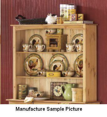 Natural Finish Hutch - Matches side...