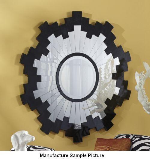 Black Flare Mirror - Radiating pane...
