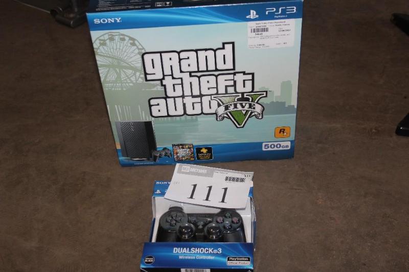 lot 111 image: Playstation 3 Game System, 500 GB, ...