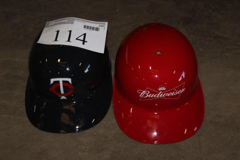 lot 114 image: Lot of (2) Batting Helmets, (1) Min...