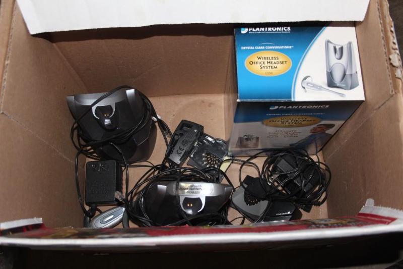 lot 127 image: Box Lot full of parts for Plantron...