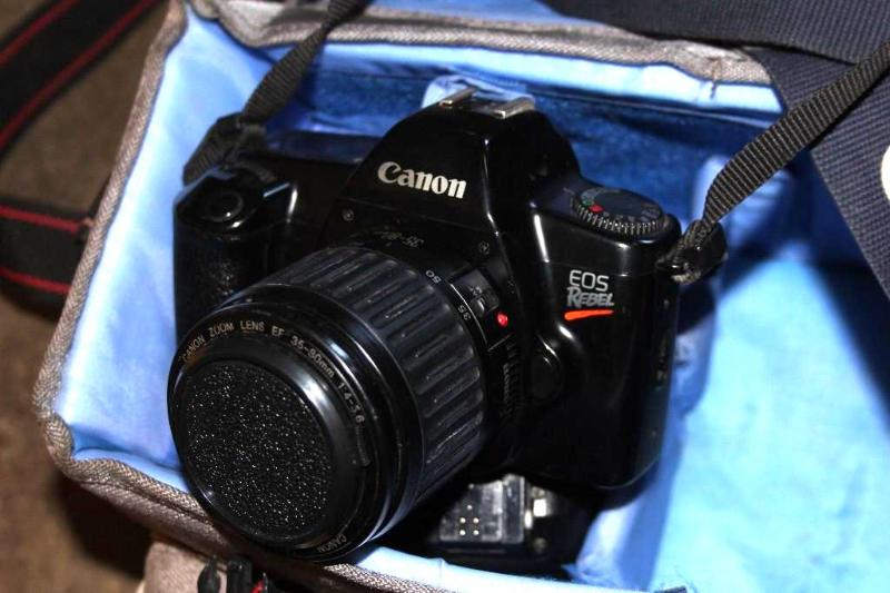lot 147 image: Canon, EOS Rebel, with Speedlite, F...