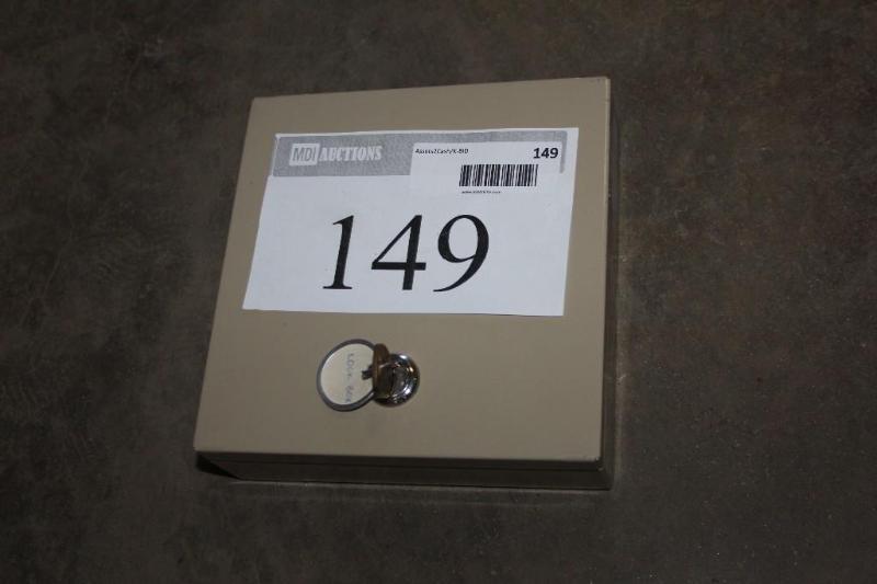 lot 149 image: Metal, Lockbox, with key...
