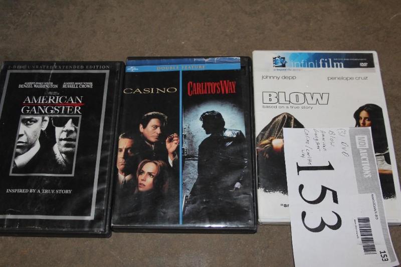 lot 153 image: Lot of (3) Movies (1) Blow, (1) Ca...