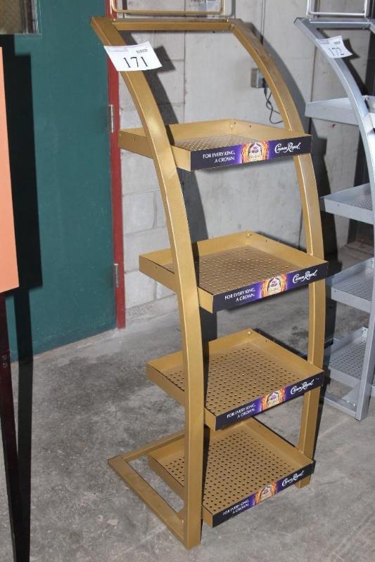 lot 171 image: Gold, Metal, 4 Shelf, Curved, Shelv...