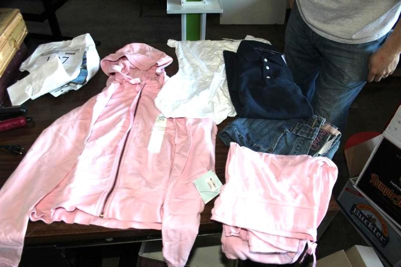 lot 195 image: Lot of (5) Items (1) Pink Hoodie, ...