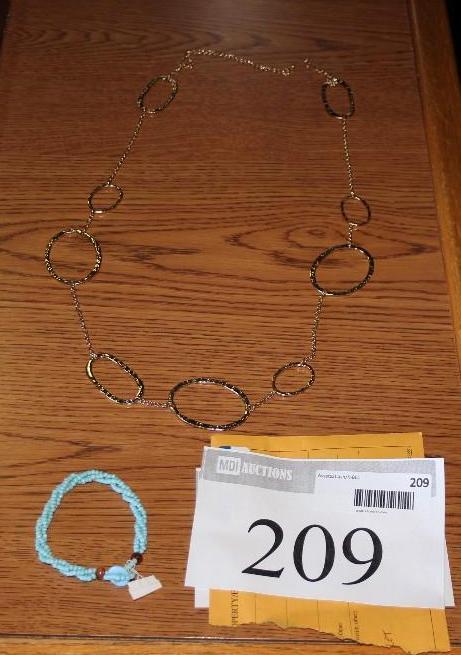 lot 209 image: Lot of (2) Items (1) Bead, Bracele...